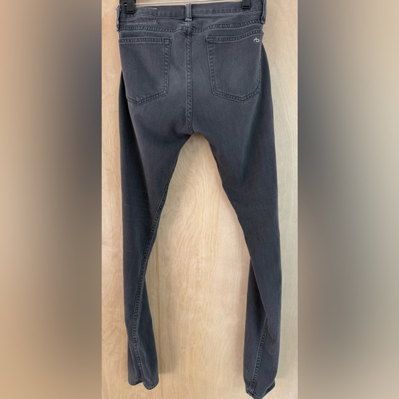 rag & bone Men's Charcoal Skinny Jeans - Picture 10 of 14